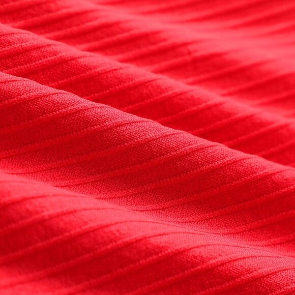 Deep Red Seamless Ribbed Womens Tank Top Racerback Camisoles with Built-in Bra, - Picture 5 of 5